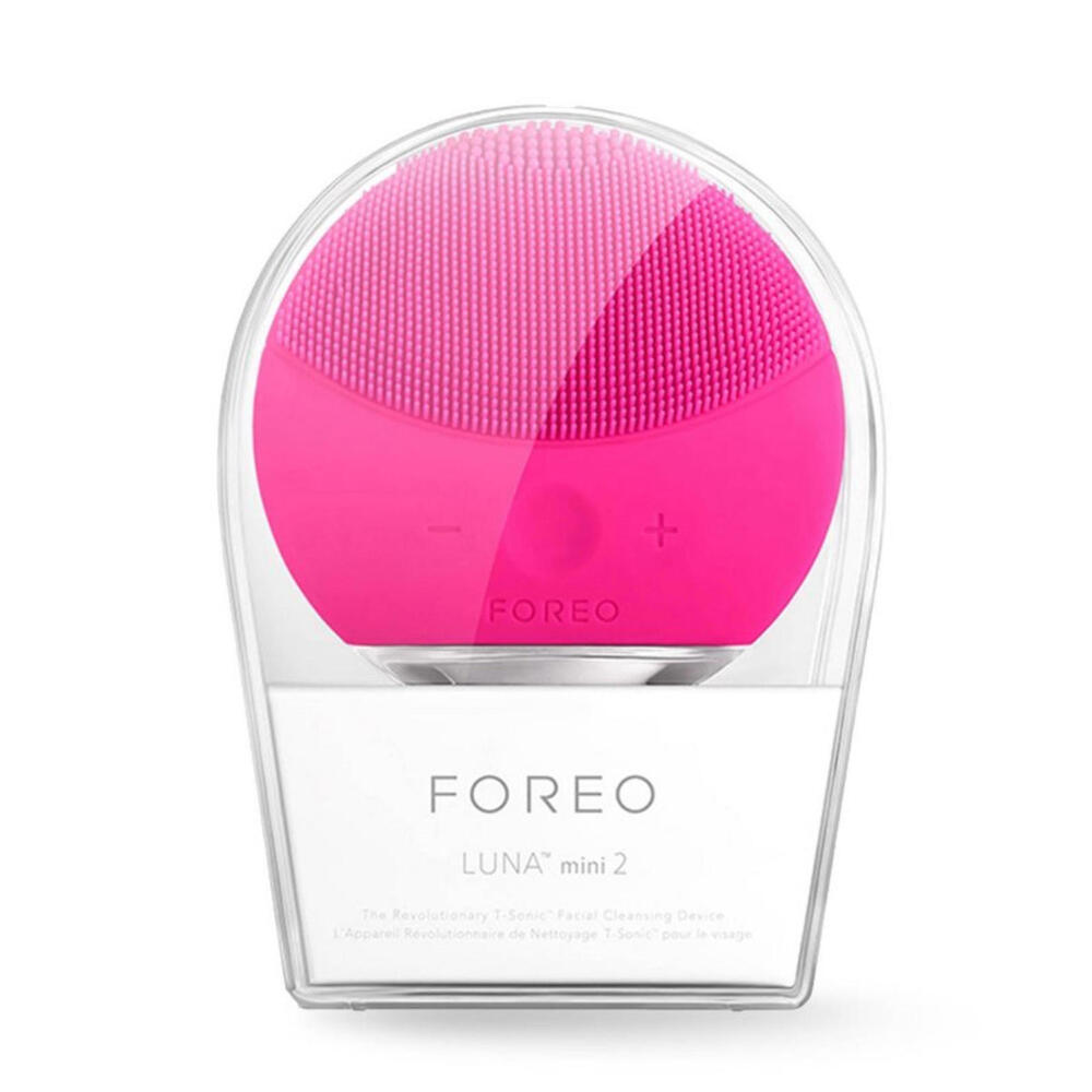 FOREO LUNA Mini 2 Silicone Dual-Sided Facial Cleansing Brush New - Fucshia